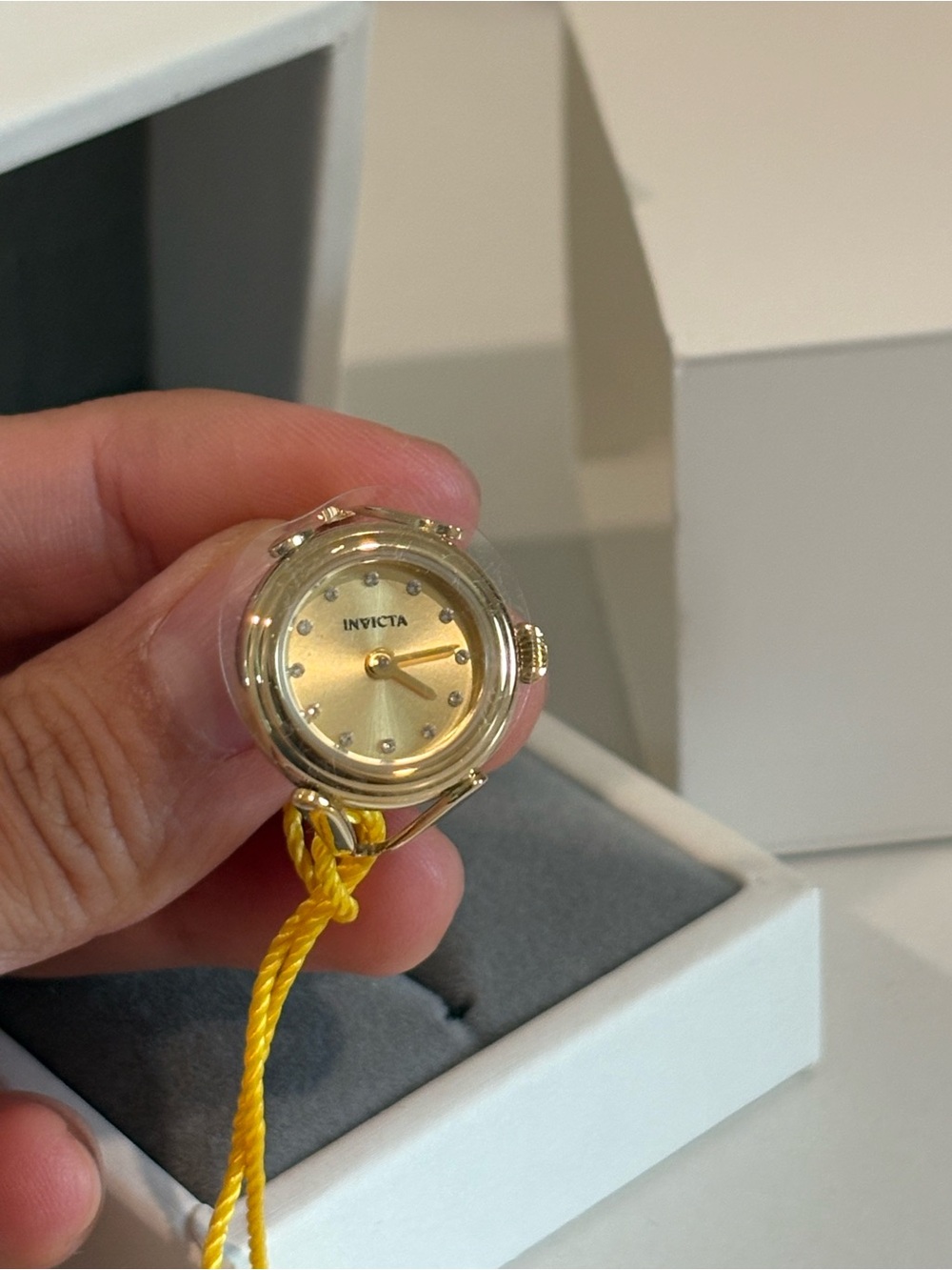 Invicta Angel Women's Ring Watch - 17.5mm, Gold NWT